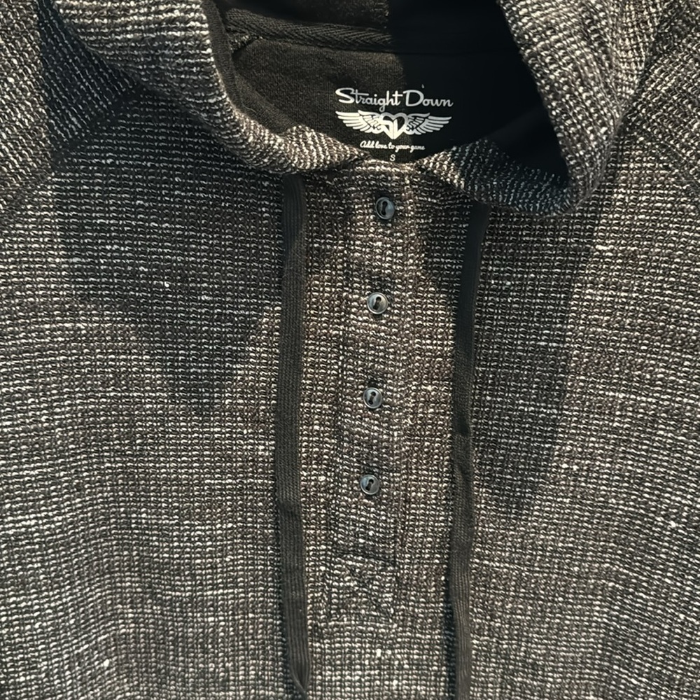 Straight Down Waffle Knit Hoodie S